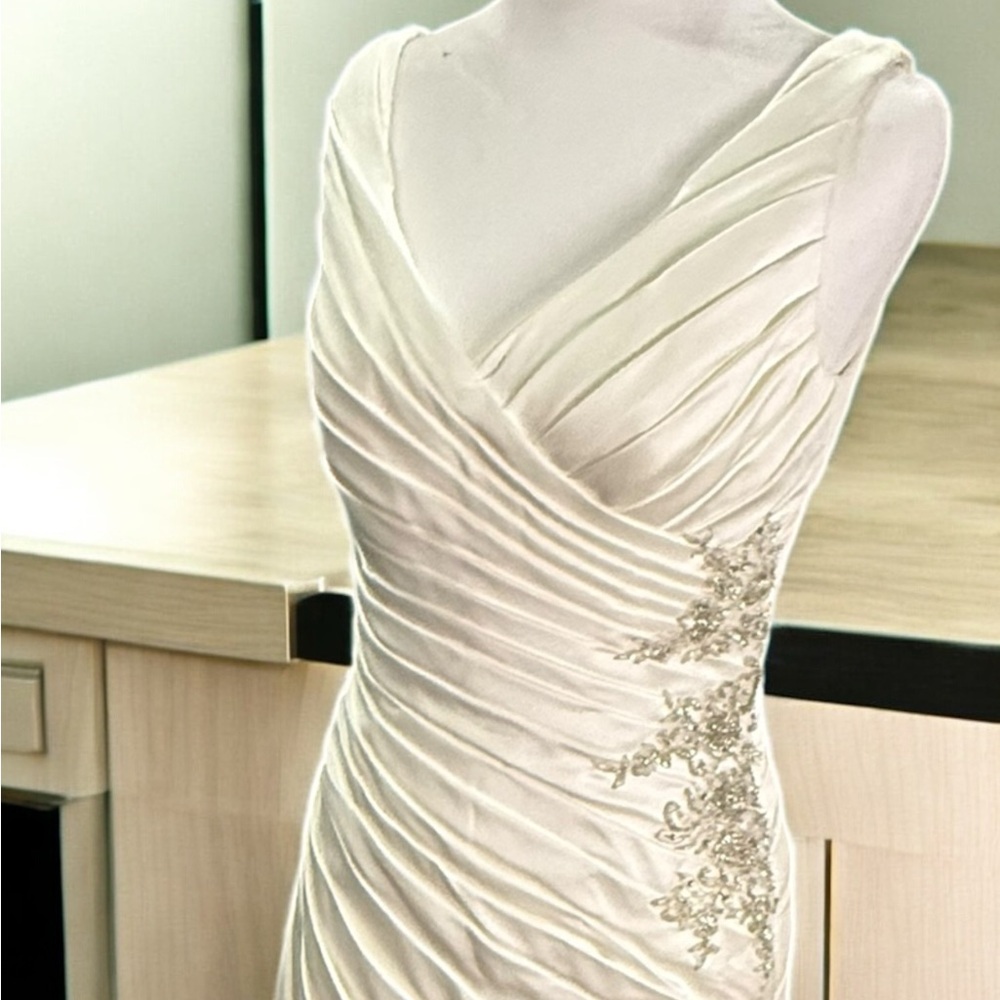 David's Bridal Cream Wedding Dress - Picture 10 of 16